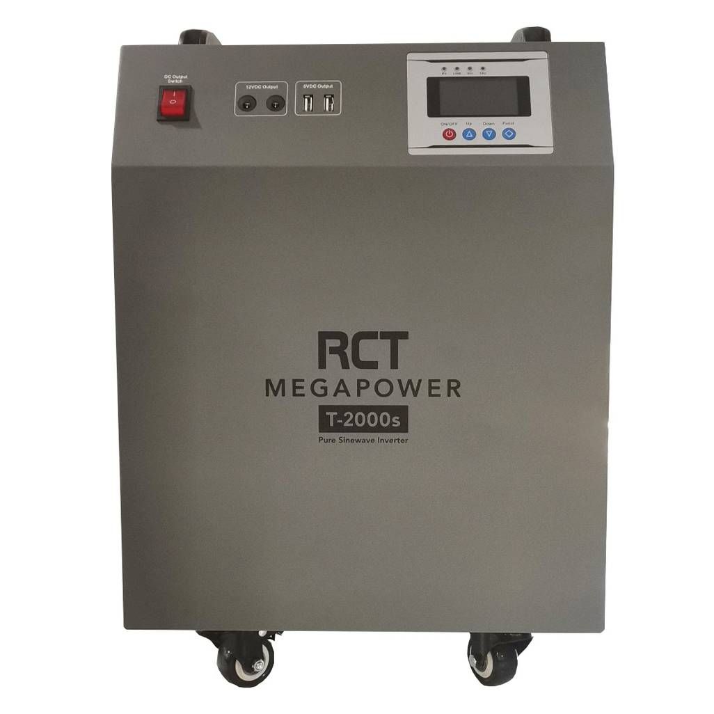 RCT Megapower 2KVA/2000W Omsetter Trollie Met 2 X 100AH Batterye