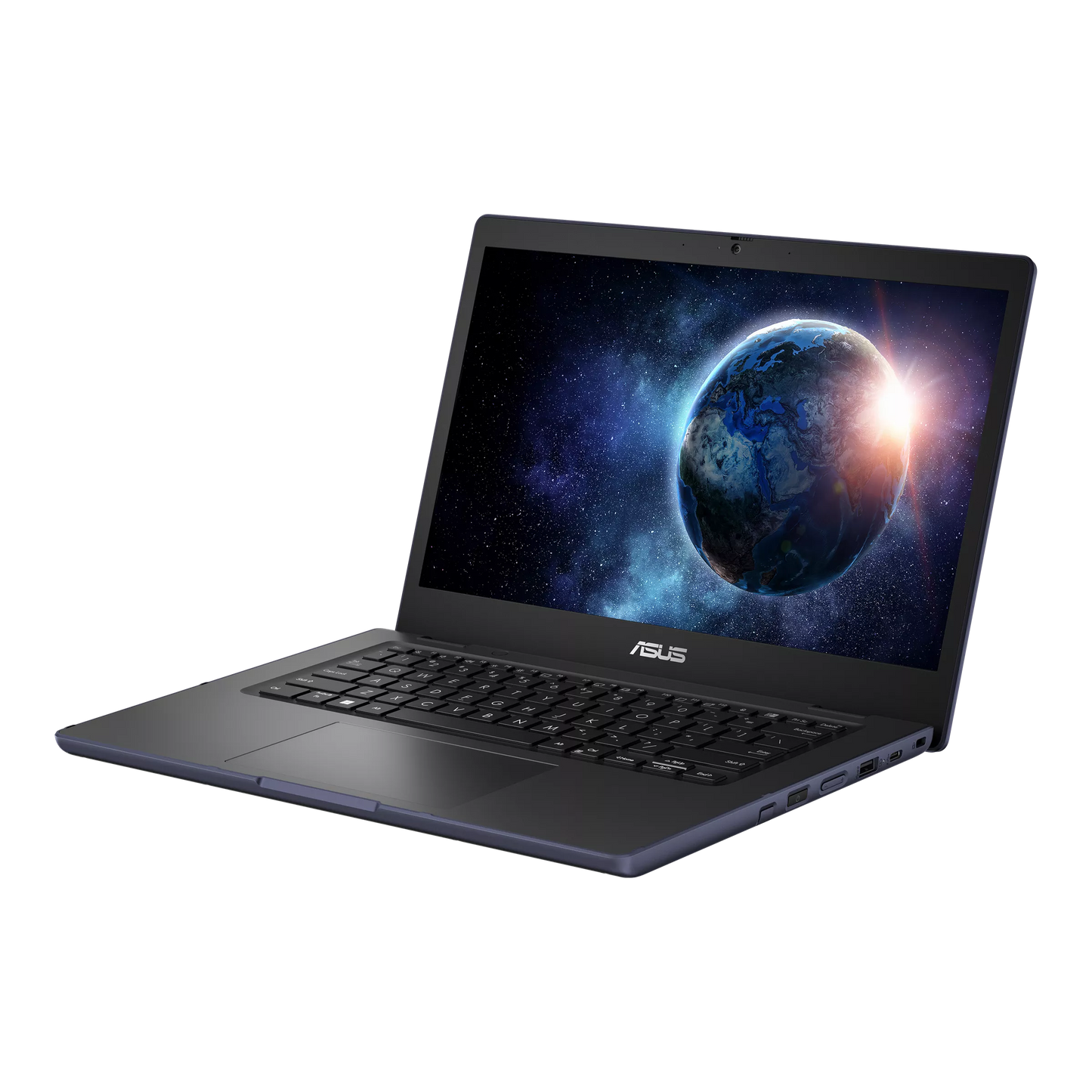ASUS Laptop with a space-themed display on a white background