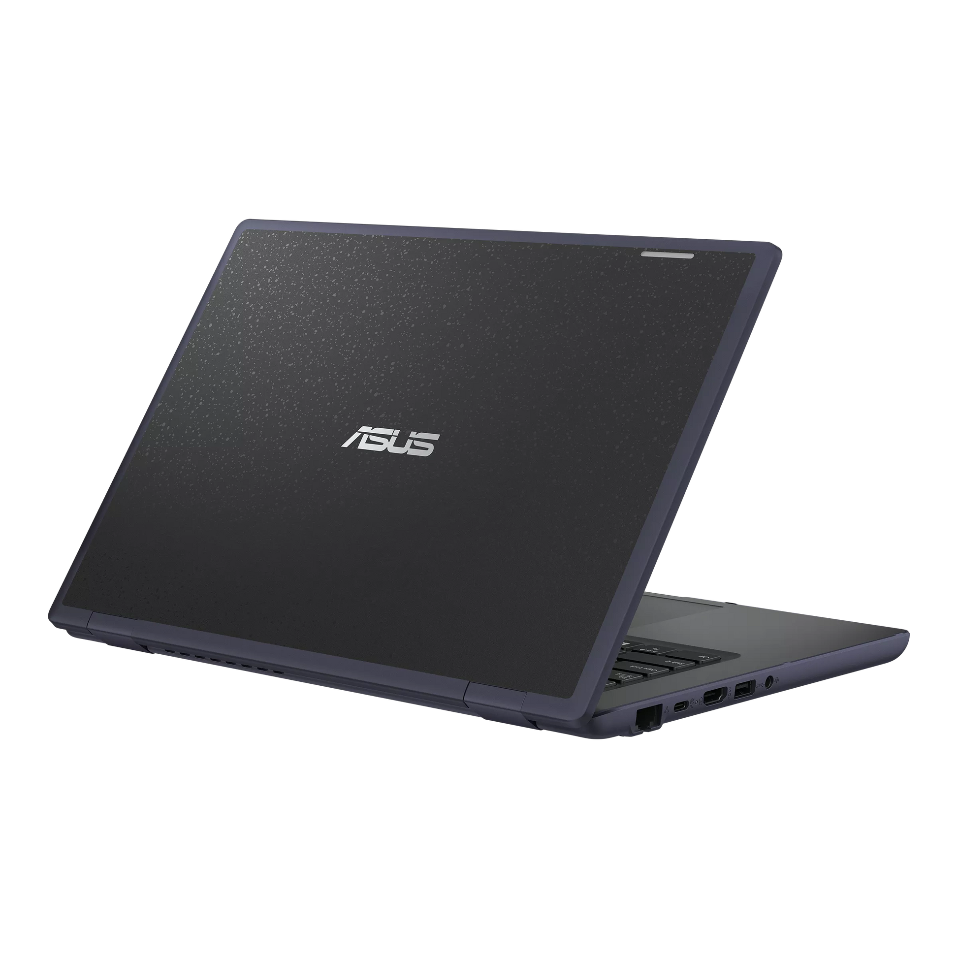 Black ASUS laptop on a white background